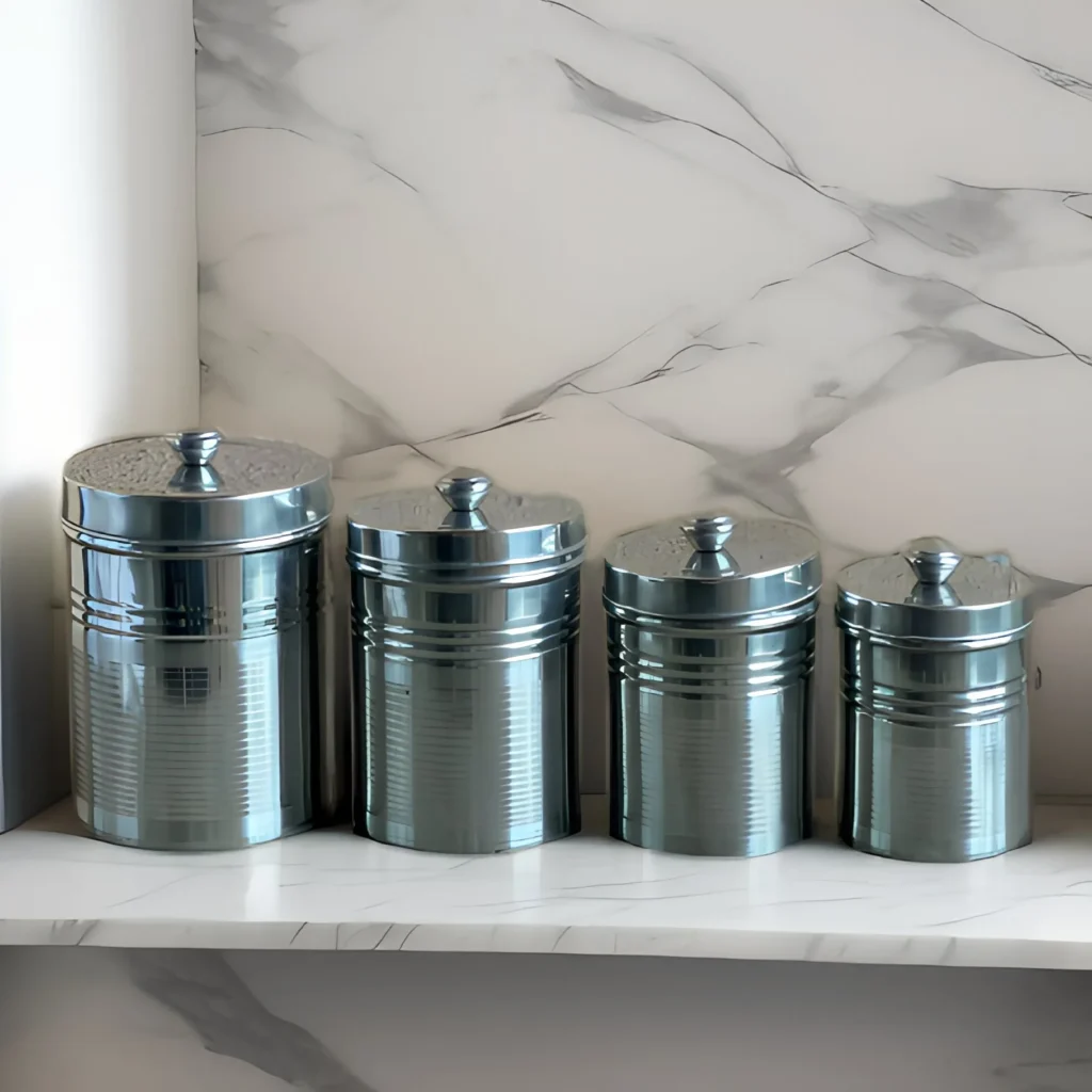 Stainless Steel Canister with Knob
