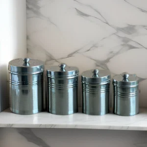 Stainless Steel Canister with Knob