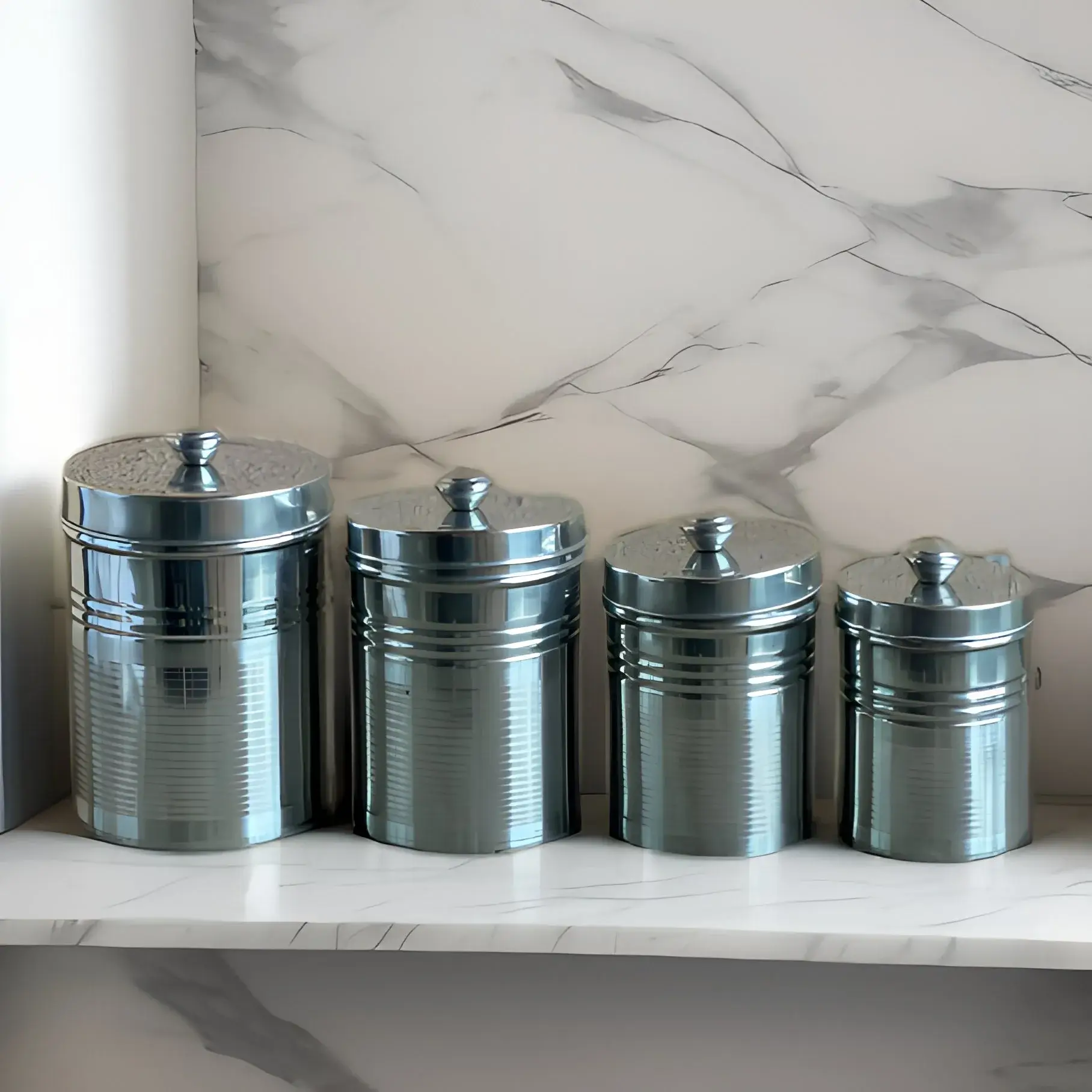 Stainless Steel Canister with Knob