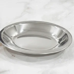 Stainless steel deep oval tray