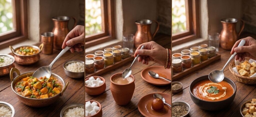 Dining Spoons on the Indian Table