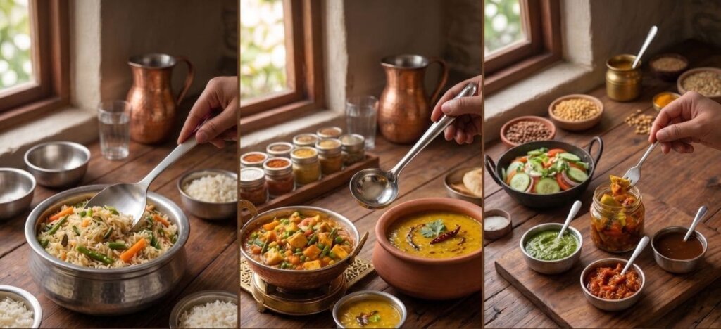 Serving Spoons for Indian Meals