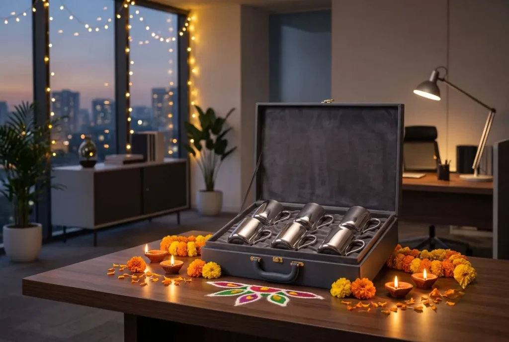 stainless steel cups and mugs for diwali corporate gifting in India