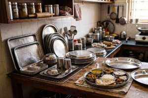 Stainless Steel Thali Sizes in India: Home, Hotel and Dhaba Dimensions