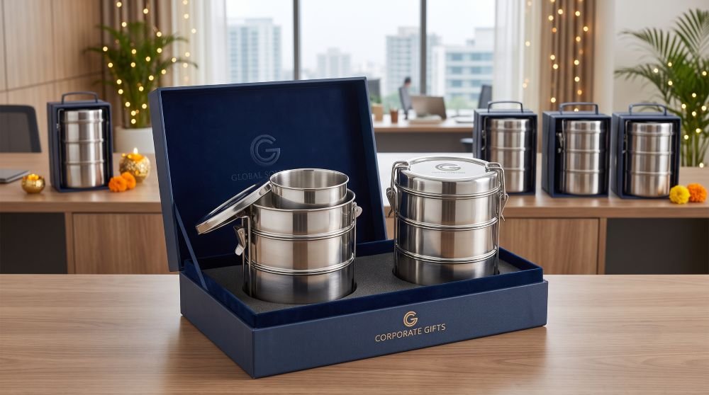 stainless steel tiffin for corporate gifting