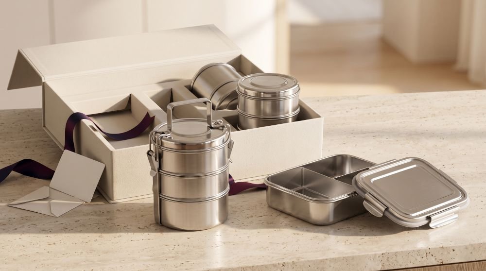 Festive Stainless Steel Tiffin Boxes