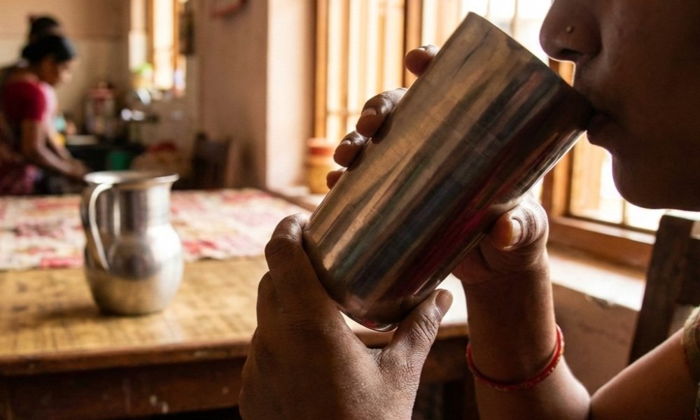 benefits of drinking water in stainless steel glass