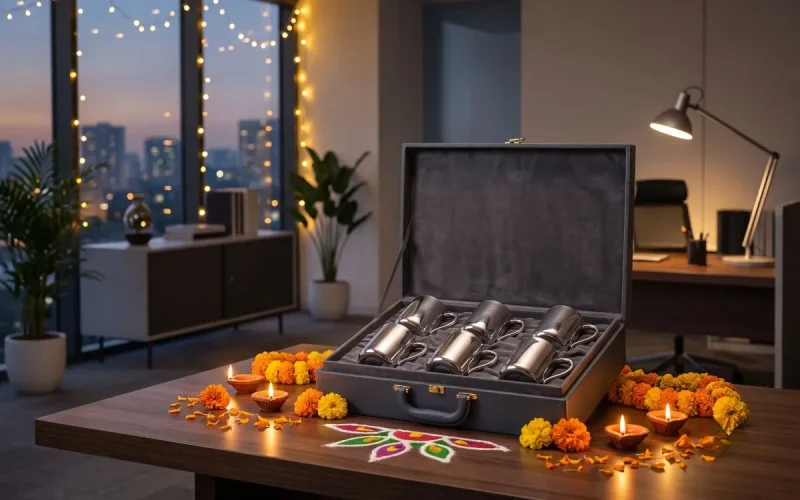 stainless steel cups and mugs corporate diwali gifting